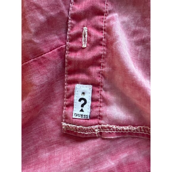 Guess Womens Pink Long Sleeve Button-Up Shirt Size S - Picture 10 of 10